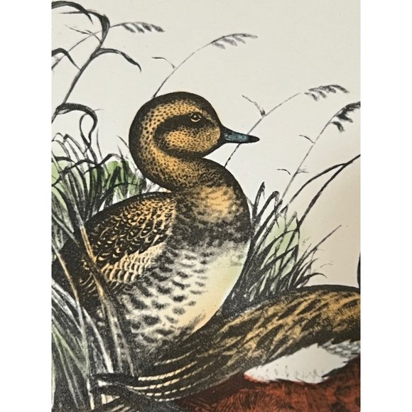 Vintage Delano Studios Tile Trivet 6" Ducks Wood Mallard Marsh Corked Can be hun - Picture 2 of 7